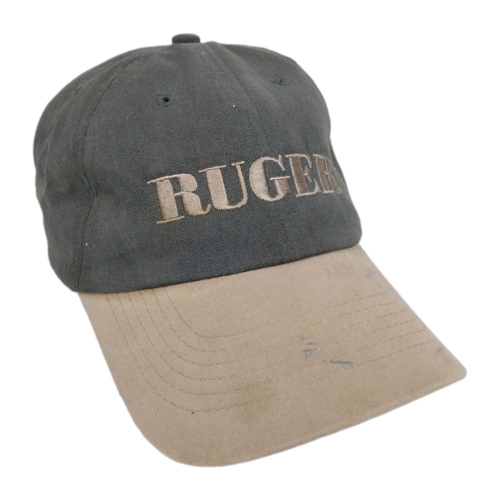 Ruger Strapback Baseball Cap Green One Size Adjustable Embroidered Shasta Wear